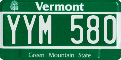 VT license plate YYM580