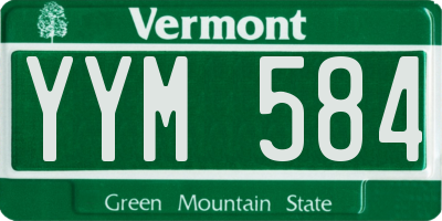 VT license plate YYM584