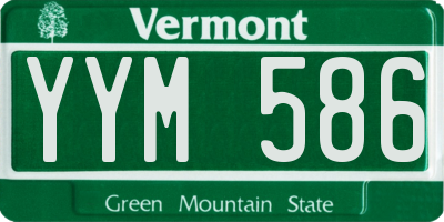VT license plate YYM586
