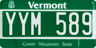 VT license plate YYM589