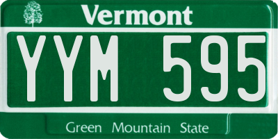 VT license plate YYM595