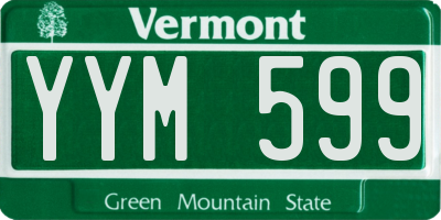 VT license plate YYM599
