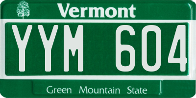 VT license plate YYM604