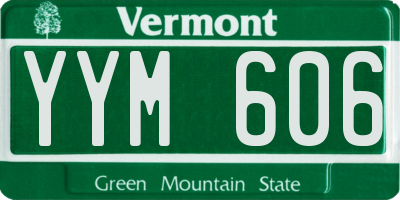 VT license plate YYM606