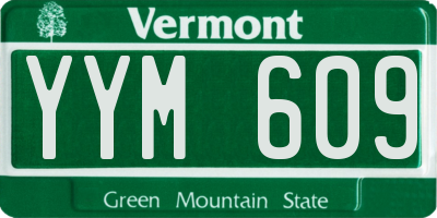 VT license plate YYM609