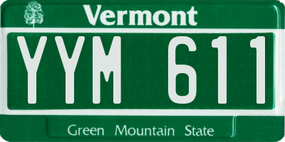VT license plate YYM611