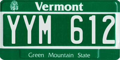 VT license plate YYM612