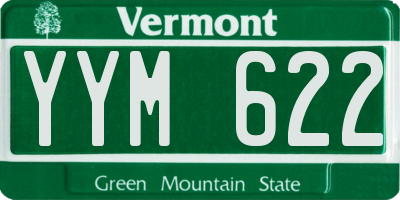 VT license plate YYM622
