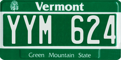 VT license plate YYM624