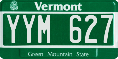 VT license plate YYM627