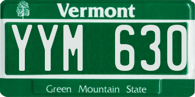 VT license plate YYM630