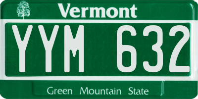 VT license plate YYM632