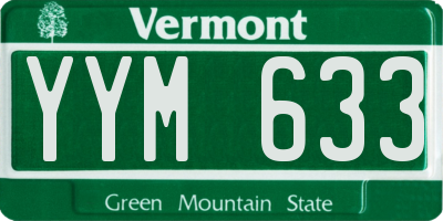 VT license plate YYM633