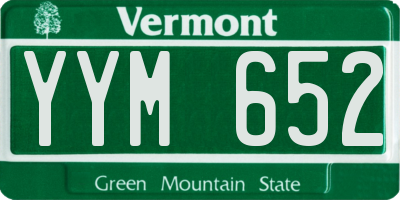 VT license plate YYM652