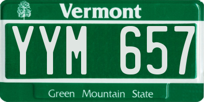 VT license plate YYM657