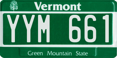 VT license plate YYM661