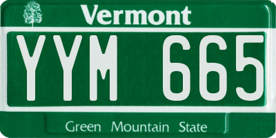 VT license plate YYM665