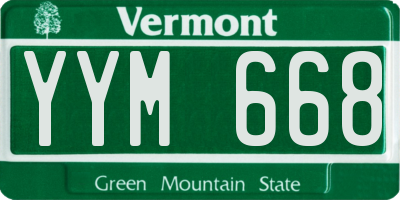 VT license plate YYM668