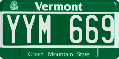 VT license plate YYM669