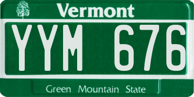 VT license plate YYM676