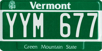 VT license plate YYM677