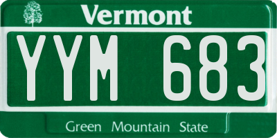 VT license plate YYM683