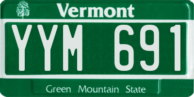 VT license plate YYM691