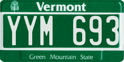 VT license plate YYM693