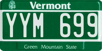 VT license plate YYM699