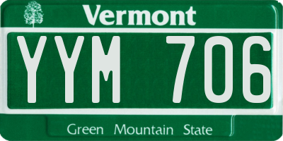 VT license plate YYM706
