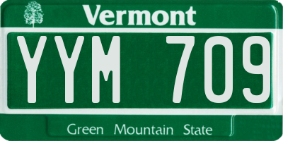 VT license plate YYM709