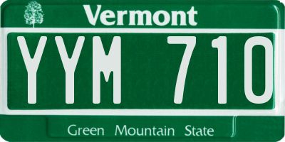 VT license plate YYM710