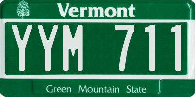 VT license plate YYM711
