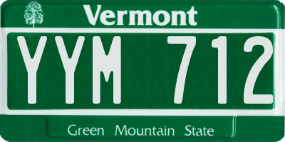 VT license plate YYM712