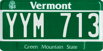 VT license plate YYM713