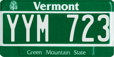 VT license plate YYM723