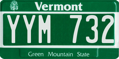 VT license plate YYM732