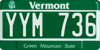 VT license plate YYM736