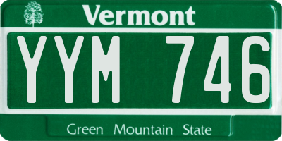 VT license plate YYM746