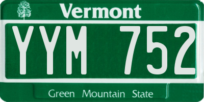 VT license plate YYM752