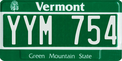 VT license plate YYM754