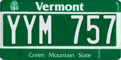 VT license plate YYM757