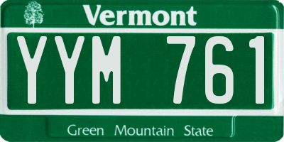 VT license plate YYM761