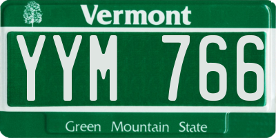 VT license plate YYM766