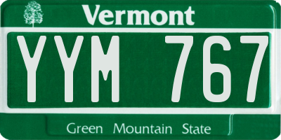 VT license plate YYM767