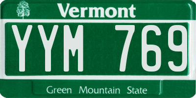 VT license plate YYM769