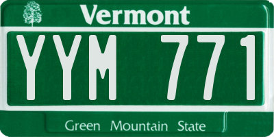 VT license plate YYM771