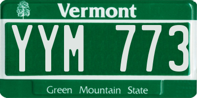 VT license plate YYM773