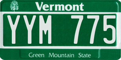 VT license plate YYM775