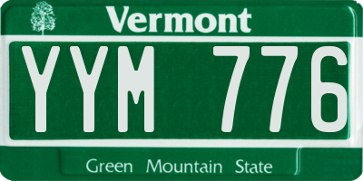 VT license plate YYM776
